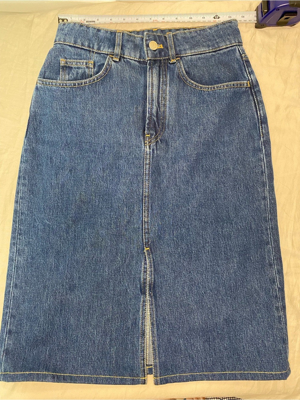 Massimo Dutti  Denim Midi Skirt 2